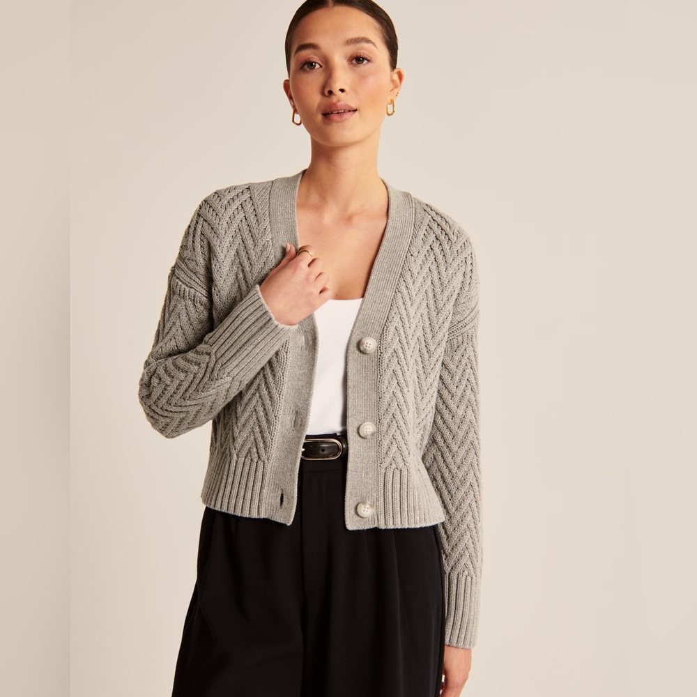 Abercrombie and Fitch Herringbone Stitch Cardigan
